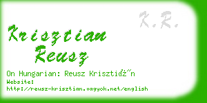 krisztian reusz business card